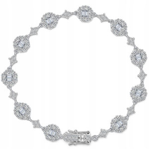 Bransoletka srebrna S925 ELEGANCKA cyrkonie