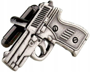 Spinki do mankietów i pudełko zestaw PISTOLET