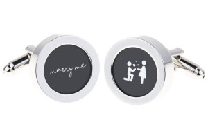Spinki do mankietów ślub prezent ślubne MARRY ME