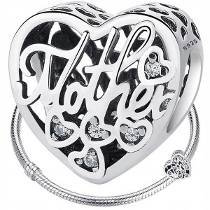 CHARMS SERCE DLA MAMY OD SYNA srebro 925 koralik