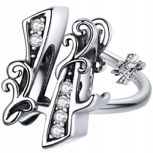 CHARMS CYFRA CZTERY 4 koralik beads srebro S925