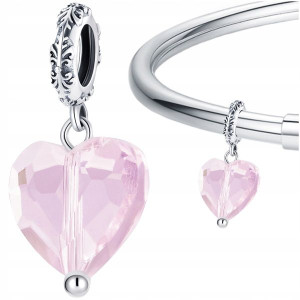 CHARMS SERCE srebro 925 koralik beads zawieszka