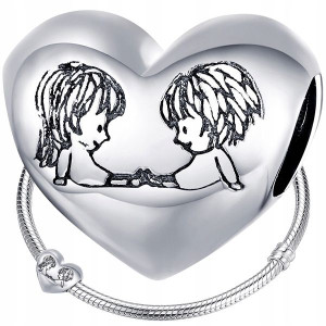 CHARMS SERCE FRIENDS koralik zawieszka srebro 925