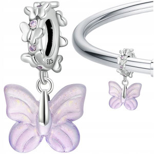 CHARMS MOTYLEK srebro 925 koralik beads zawieszka