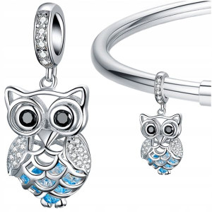 CHARMS SOWA srebro 925 koralik beads zawieszka