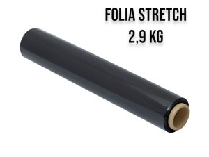 Folia Stretch Strecz Strech Xxl 2,9kg 50cm Dużo Folii Czarna