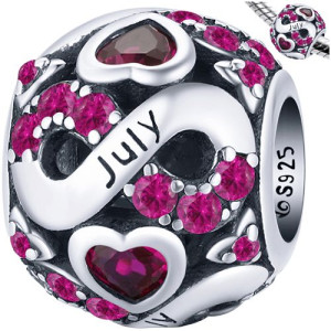 CHARMS MIESIĄC LIPIEC JULY srebro pr 925 koralik