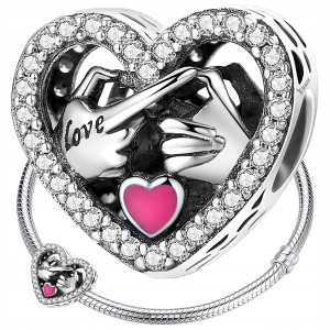 CHARMS SERCE LOVE PRZYSIĘGA koralik srebro pr 925