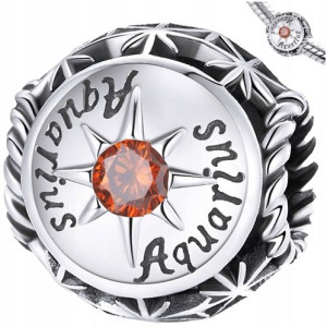 CHARMS WODNIK ZNAK ZODIAKU koralik srebro pr 925
