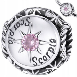 CHARMS SKORPION ZNAK ZODIAKU koralik srebro pr 925