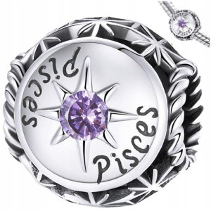 CHARMS RYBY ZNAK ZODIAKU koralik srebro pr 925
