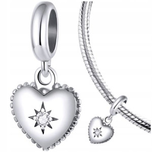 CHARMS SERCE SERDUSZKO zawieszka srebro pr 925