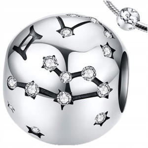 CHARMS ZNAK ZODIAKU BLIŹNIĘTA koralik srebro 925