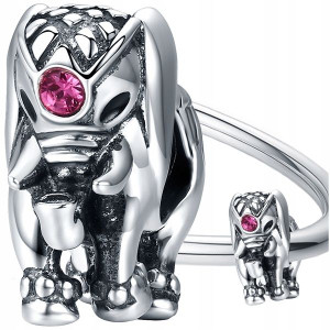 CHARMS SŁONIK zawieszka koralik srebro pr S925