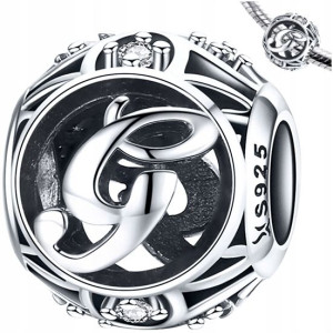 CHARMS LITERKA G srebro 925 koralik zawieszka S925