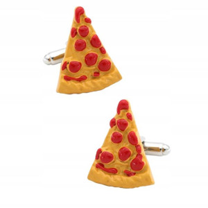 Spinki do mankietów pizza dla kucharza + pudełko