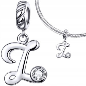CHARMS LITERKA Z zawieszka srebro pr 925 koralik