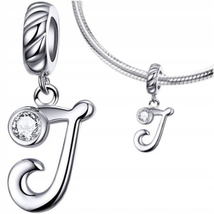 CHARMS LITERKA J zawieszka srebro pr 925 koralik