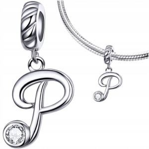 CHARMS LITERKA P zawieszka srebro pr 925 koralik