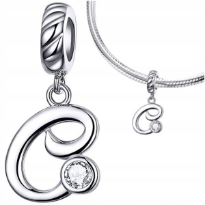 CHARMS LITERKA C srebro 925 koralik zawieszka S925