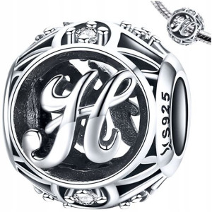 CHARMS LITERKA H srebro 925 koralik zawieszka S925