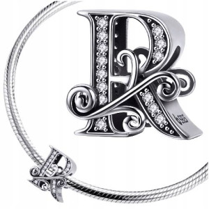 CHARMS LITERKA R srebro 925 zawieszka koralik S925