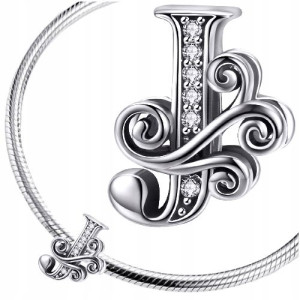 CHARMS LITERKA J srebro 925 zawieszka koralik S925