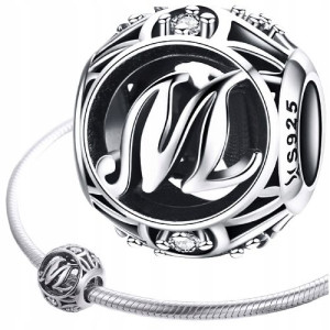 CHARMS LITERKA M srebro 925 koralik zawieszka S925