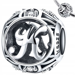 CHARMS LITERKA K srebro 925 koralik zawieszka S925