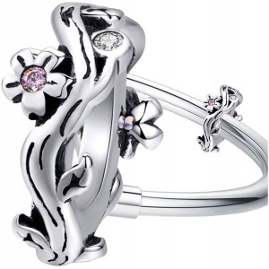 CHARMS Kwiaty srebro 925 koralik zawieszka S925