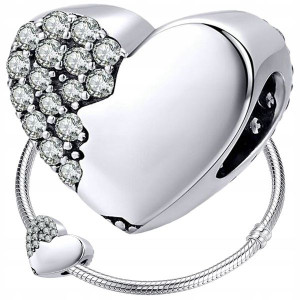 CHARMS srebro 925 SERCE koralik zawieszka