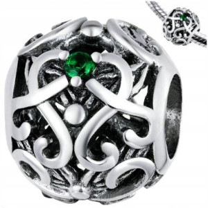 CHARMS CYRKONIA srebro 925 zawieszka koralik
