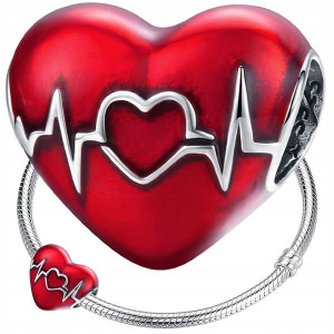 CHARMS SERCE srebro 925 koralik S925 zawieszka