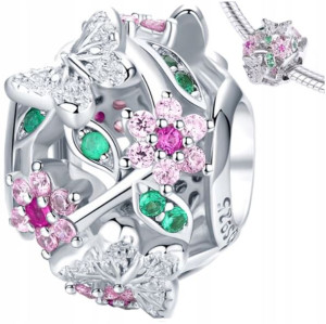 CHARMS WIOSENNE KWIATY srebro 925 koralik S925