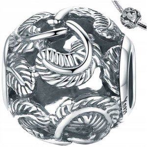 CHARMS PIÓRKA srebro 925 koralik ażurowy zawieszka