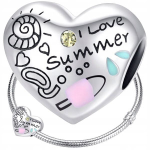 CHARMS SERCE SUMMER srebro 925 koralik zawieszka