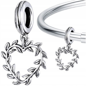 CHARMS SERCE srebro 925 zawieszka S925 koralik