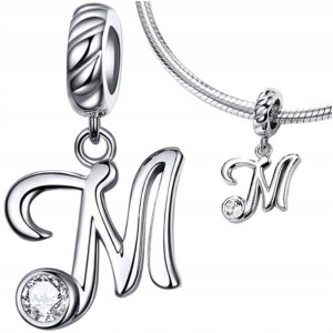 CHARMS LITERKA M srebro 925 koralik zawieszka S925