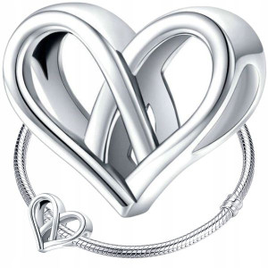 CHARMS SERCE SPLOT srebro 925 koralik zawieszka