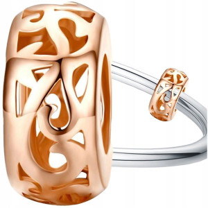 CHARMS pozłacany srebro 925 koralik ażurowy S925