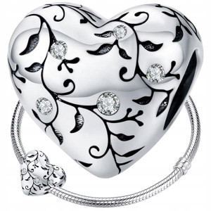 CHARMS SREBRNE SERCE srebro 925 koralik zawieszka