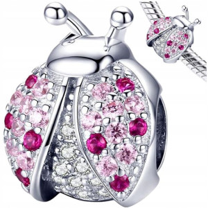 CHARMS BIEDRONKA srebro 925 koralik zawieszka S925