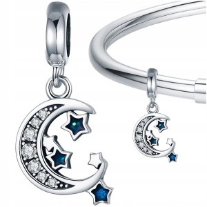 CHARMS srebro 925 KSIĘŻYC zawieszka koralik