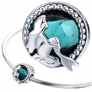CHARMS srebro 925 SYRENKA zawieszka koralik