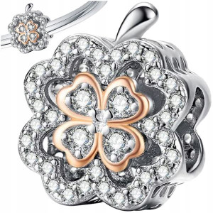 CHARMS srebro 925 KONICZYNKA pozłacana koralik