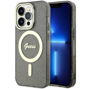 Etui Guess GUHMP14LHCMCGK Apple iPhone 14 Pro czarny/black hardcase Glitter