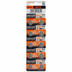 Bateria alkaliczna MAXELL LR43 AG12 G12 186 1.5V 123 mAh 10 SZTUK