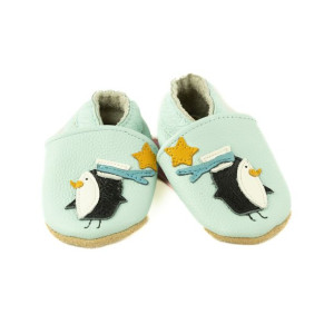 Buty Niemowlęce Dziecięce Skórzane Kapcie Na 0-6 Msc