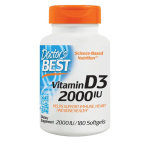 DOCTOR'S BEST VITAMIN D3 2000iu - 180 softgel