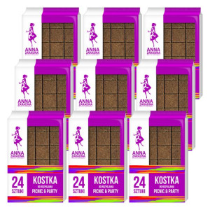 9x Rozpałka do Grilla Podpałka Kominka Kostka 24szt. (216)